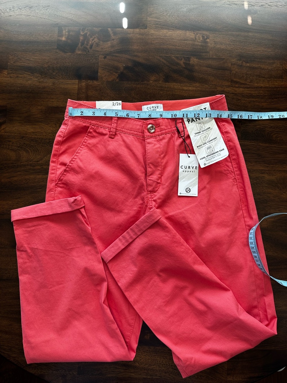 Coral Pink Cropped Jeans for Women